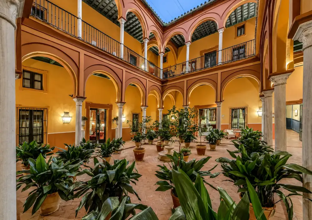 The grand courtyard of the palace
